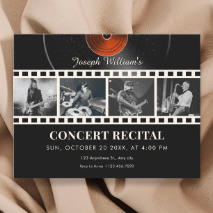 Invitación foto de recital de música retro