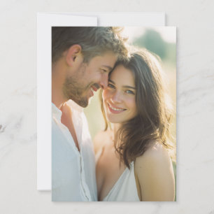 Invitación Foto de retrato neutral romántico