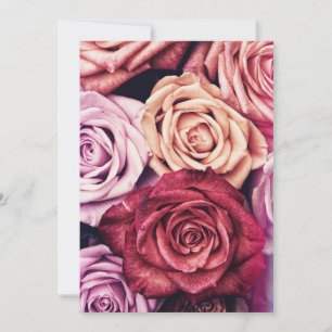 Invitación Foto de Rosas Rosa Bouquet