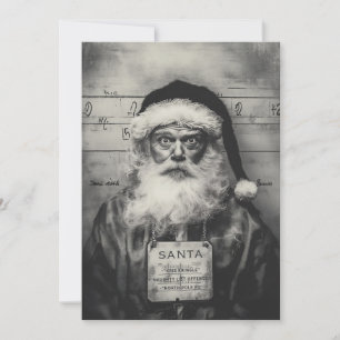 Invitación Foto de Santa Claus: Lista traviesa salió mal