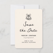 Foto de Save The Date de Boda Caprichosa Dibujada 