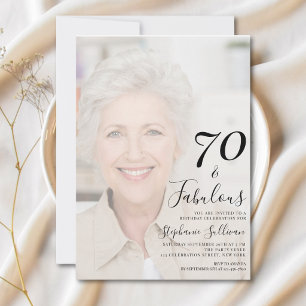 Invitación Foto de setenta y fabuloso cumpleaños número 70