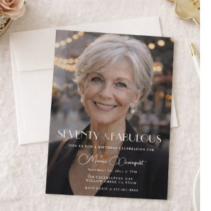 Invitación Foto de setenta y fabuloso cumpleaños número 70