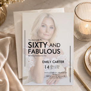 Invitación Foto de setenta y fabuloso cumpleaños número 70