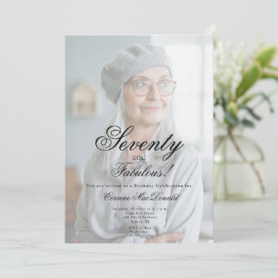 Invitación Foto de setenta y fabuloso cumpleaños número 70