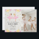 Invitación Foto de Sister o Twin Ballerina<br><div class="desc">Invitación fotográfica Hermana o Twin Ballerina Esta tierna invitación a bailarinas es para hermanas y gemelas para que puedan personalizar con su propia foto!</div>