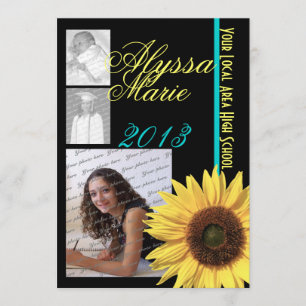 Invitación Foto de Sunflower Tri