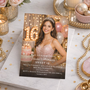 Invitación Foto de Sweet 16