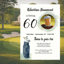 Foto de tema de golf elegante para hombres cumplea