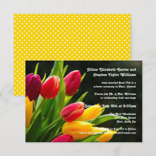 Invitación Foto de Tulips coloridos -3x5-Invitación Boda