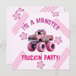 Invitación Foto de un Personalizado Fiesta de Monster Truckin