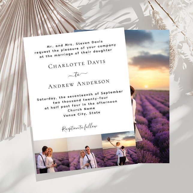 Invitación Foto de un simple boda de lujo (Subido por el creador)