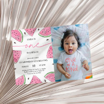 Foto De Una sandía De Primer Cumpleaños De Uno En