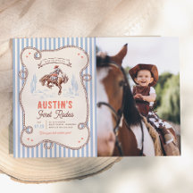 Foto de vaquero de primer rodeo de cumpleaños