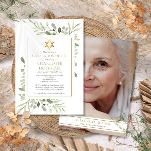 Invitación Foto de vegetación funeraria de celebración judía 