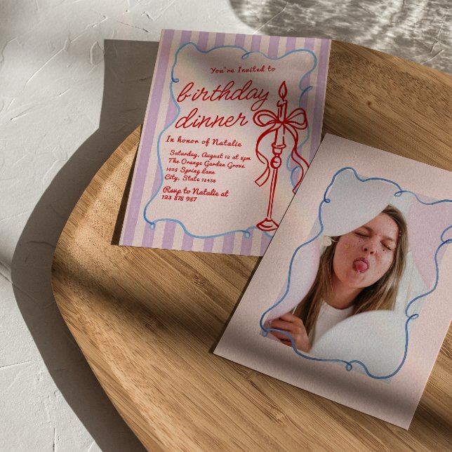 Invitación Foto de velas de cucarachas de mano dibujada en ho (Subido por el creador)