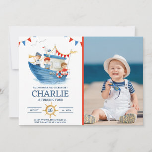 Invitación Foto De Verano Náutico De Sailor