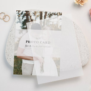 Invitación Foto de vuelta para el boda de vellum Soft Wildflo