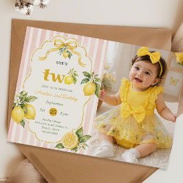 Invitación Foto del 2º cumpleaños de Two Sweet Lemon