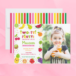 Invitación FOTO del 2º cumpleaños de Twotti frutti