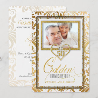 Invitación Foto del 50º Aniversario de Bodas de Oro