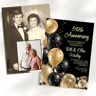 Invitación Foto del 50° aniversario del Boda