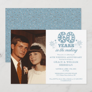 Invitación Foto del 60° Aniversario del Boda