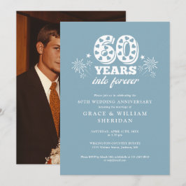 Invitación Foto del 60° Aniversario del Boda en Forever