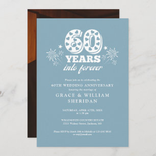 Invitación Foto del 60° Aniversario del Boda en Forever
