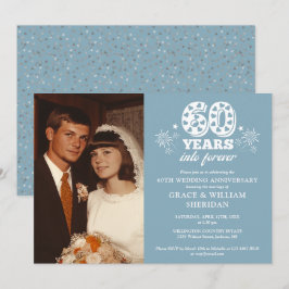 Invitación Foto del 60° Aniversario del Boda en Forever