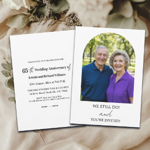 Invitación Foto del 65º Aniversario de Boda Still Do