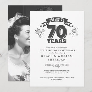 Invitación Foto del 70º aniversario de bodas