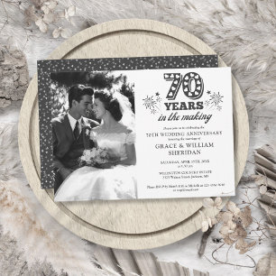 Invitación Foto del 70° aniversario del Boda