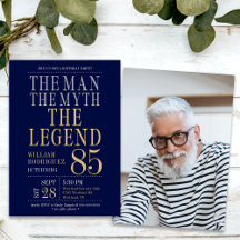 Foto del 85 cumpleaños El hombre El mito La leyend