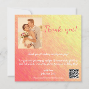 Invitación Foto del amanecer y código QR - Agradecimiento de 