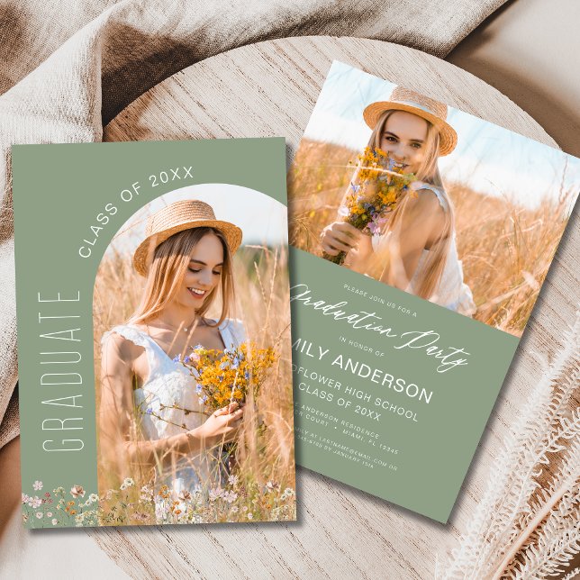 Invitación Foto del Arco del partido de graduación de flor si (Subido por el creador)