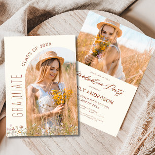 Invitación Foto del Arco del Partido de Graduación en Flor Si