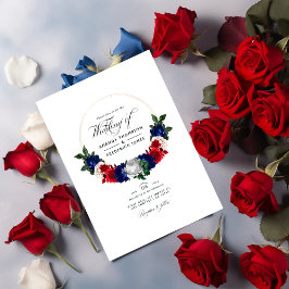Invitación Foto del Boda Patriótico Americano de los Estados 