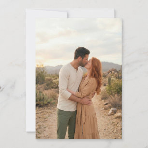 Invitación Foto del desierto beige romántico