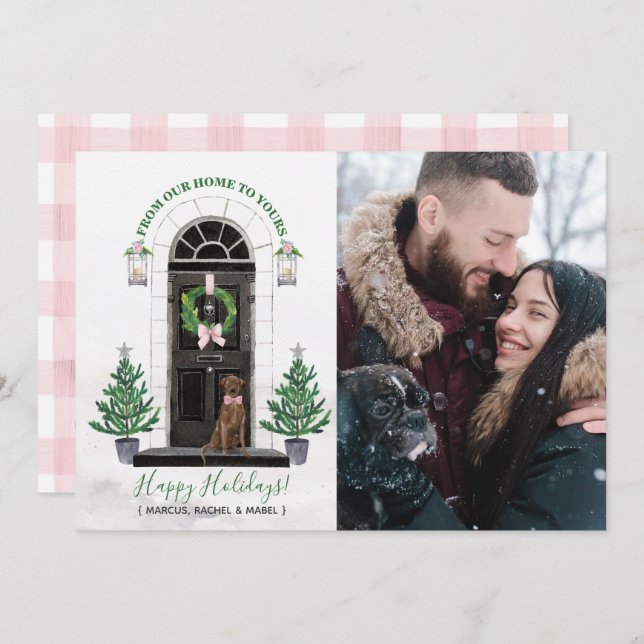 Invitación Foto del día de fiesta del labrador retriever del (Anverso / Reverso)