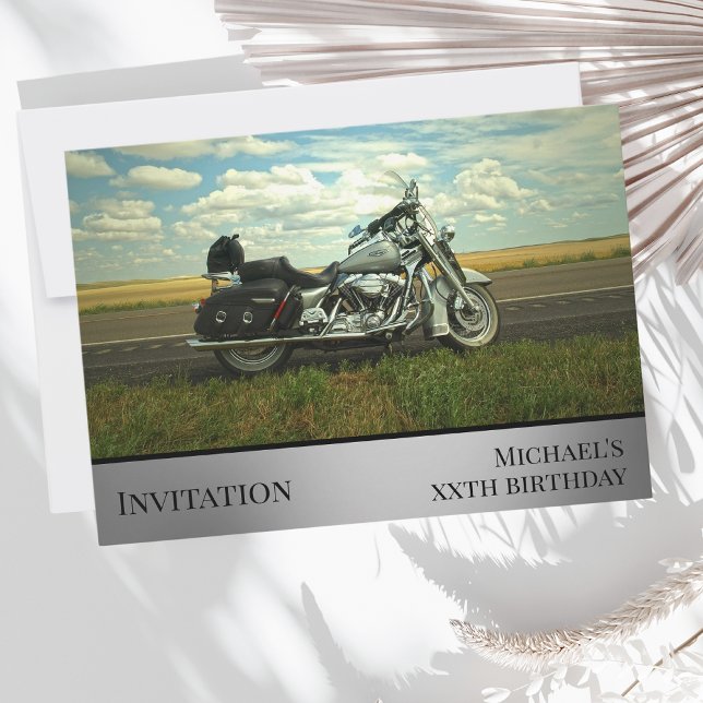 Invitación Foto del evento de cumpleaños con temática de moto (Subido por el creador)