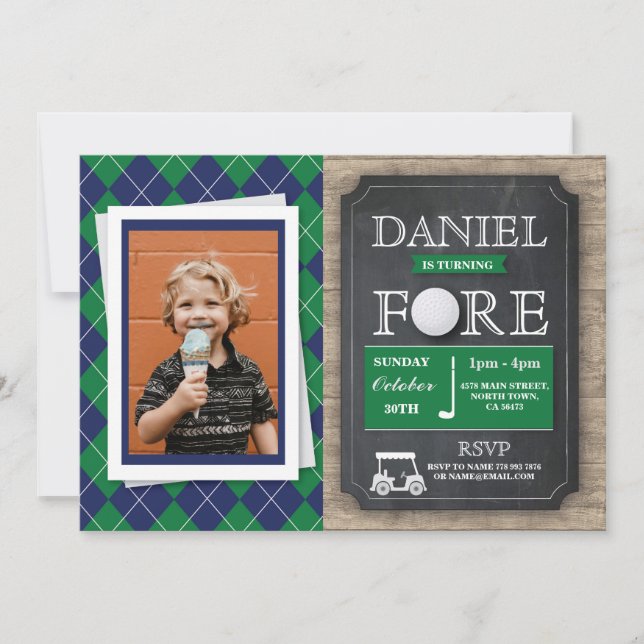 Invitación FOTO DEL Fiesta DE CUATRO AÑOS DEL FORO Four Golf (Anverso)