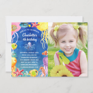 Invitación Foto del Fiesta de cumpleaños de los niños bajo el