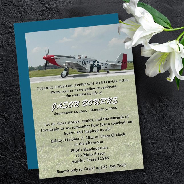 Invitación Foto del funeral conmemorativo de la celebración d (Subido por el creador)