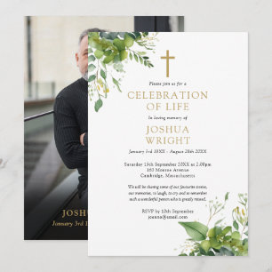 Invitación Foto del funeral del funeral de Christian Greenera
