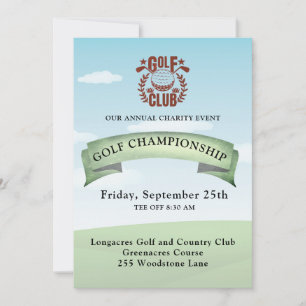 Invitación Foto del logotipo del torneo de caridad del club d