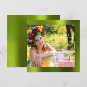 Invitación Foto del partido de cumpleaños Cali Green Metaliza