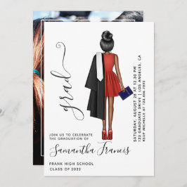 Invitación Foto del partido de graduación de Chicas rojos, ne