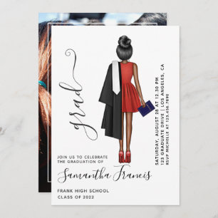 Invitación Foto del partido de graduación de Chicas rojos, ne