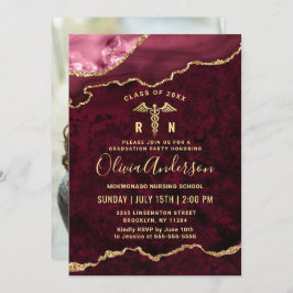 Invitación Foto del Partido de Graduación de la Escuela de En